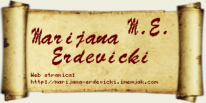 Marijana Erdevički vizit kartica